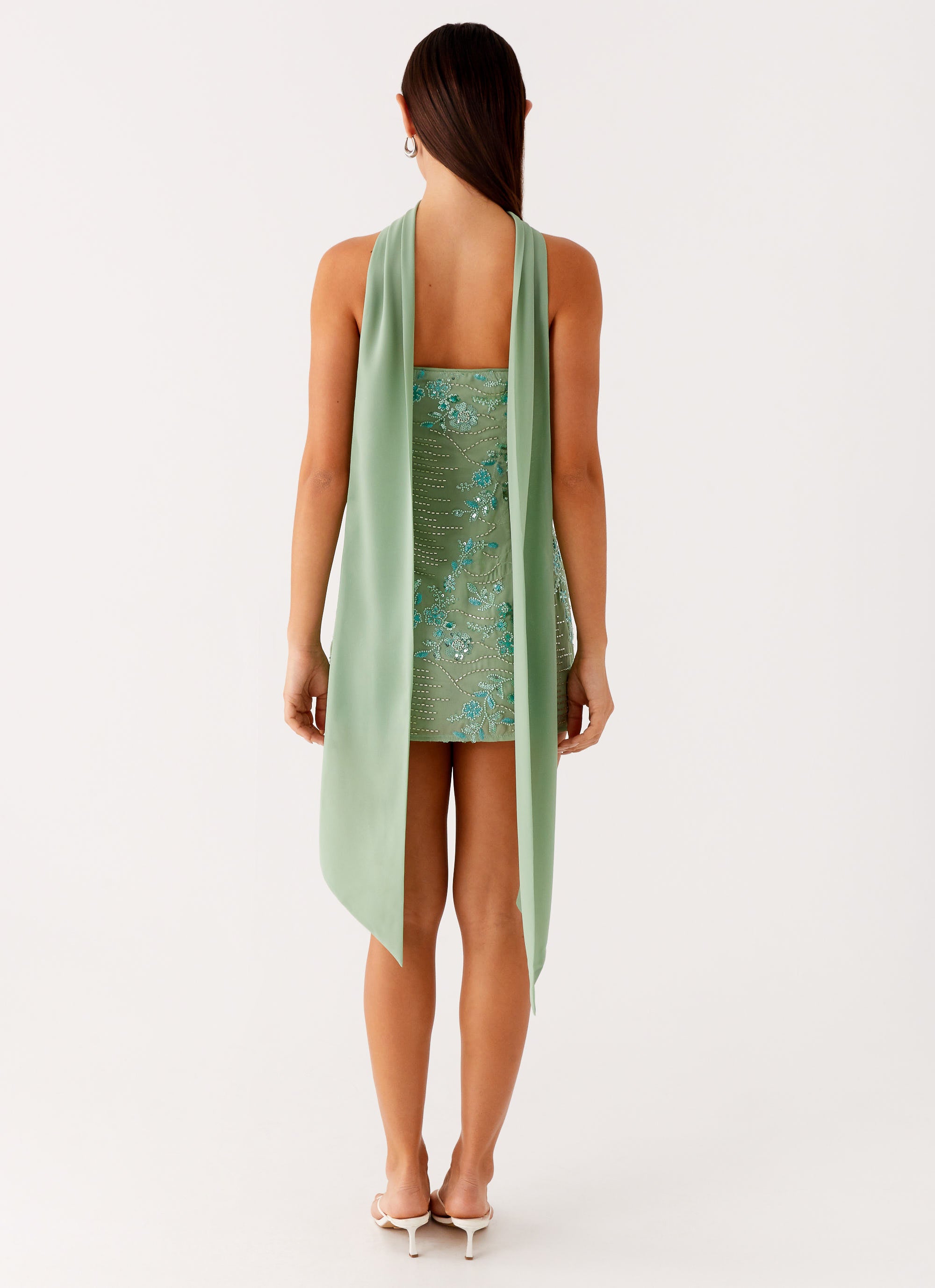 Kiesha Strapless Scarf Mini Dress