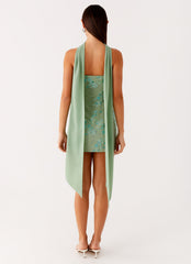 Kiesha Strapless Scarf Mini Dress