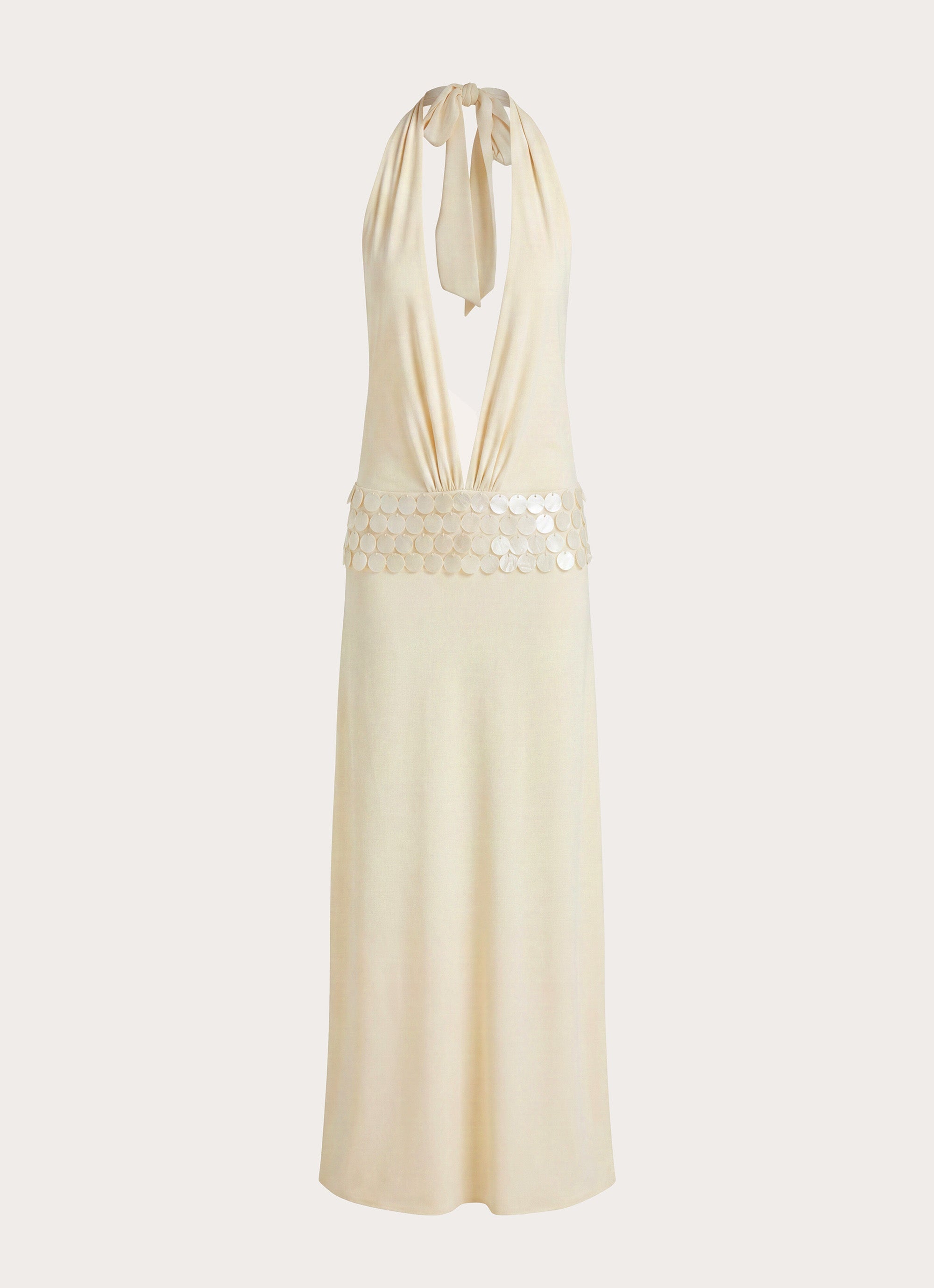 Kolisa Beaded Halter Maxi Dress
