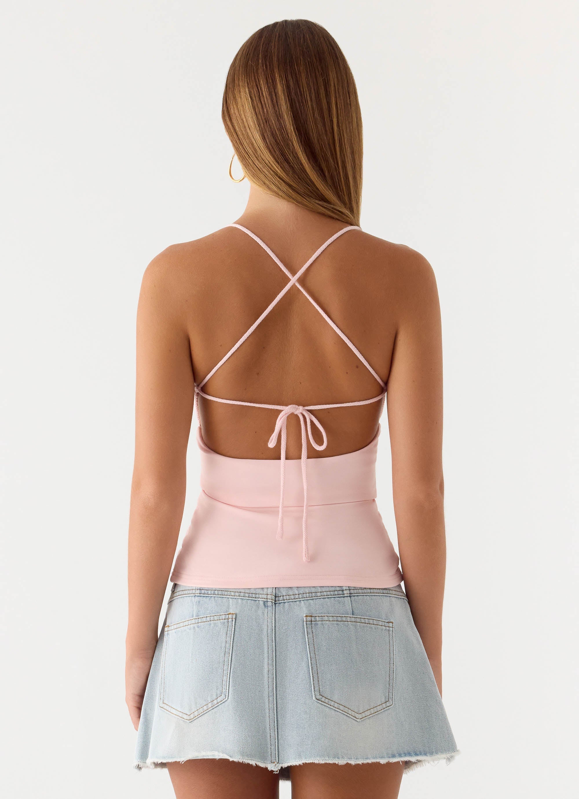 Leon Distressed Denim Mini Skirt