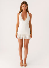 Lets Pretend Halterneck Mini Dress