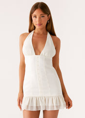 Lets Pretend Halterneck Mini Dress
