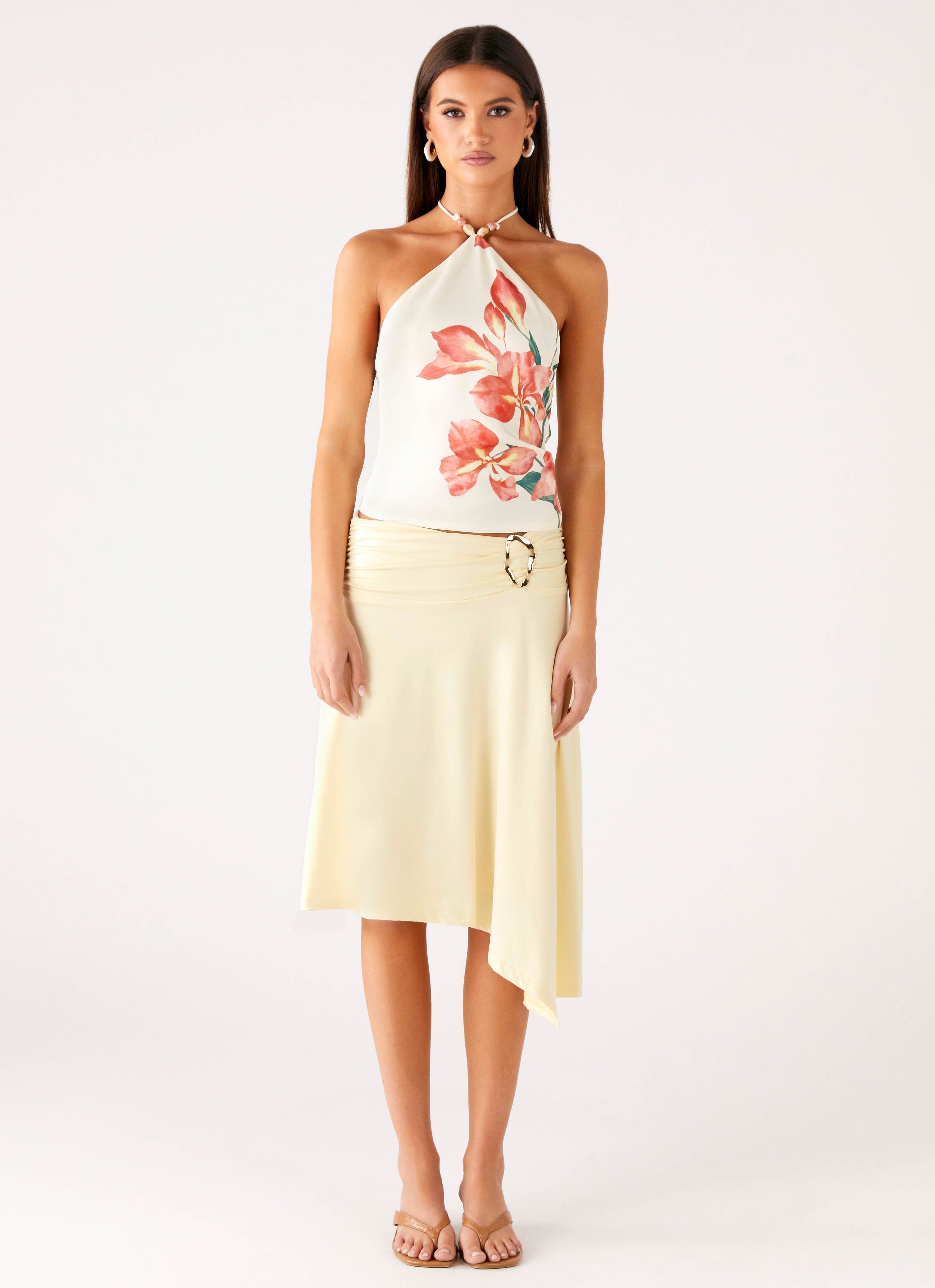 Loreta Beaded Tie Back Top