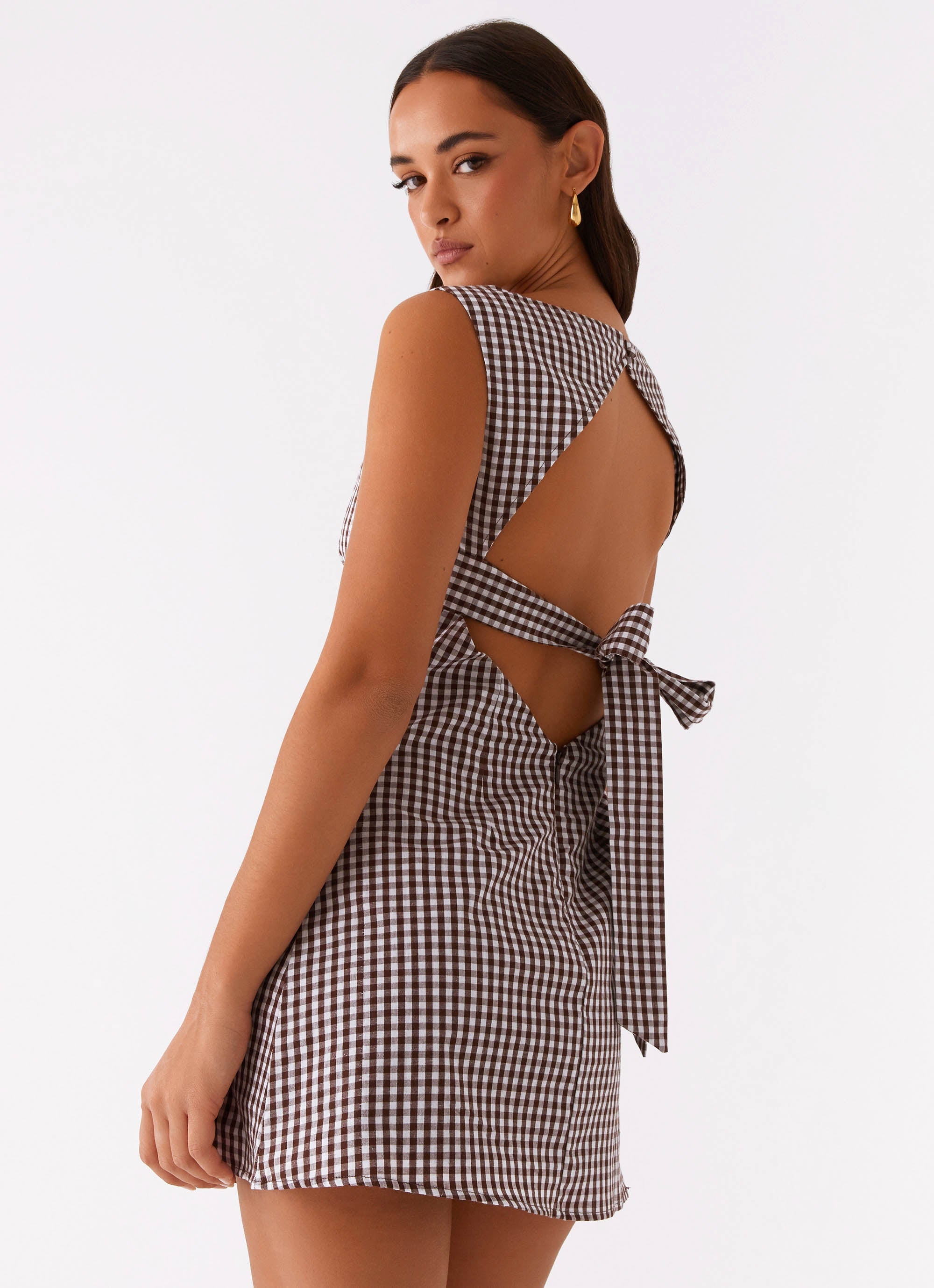 Lotus Tie Back Mini Dress