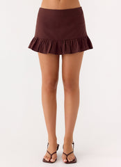 Lucie Mae Linen Mini Skirt