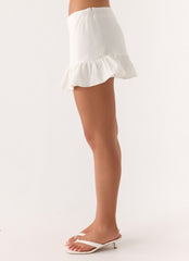 Lucie Mae Linen Mini Skirt