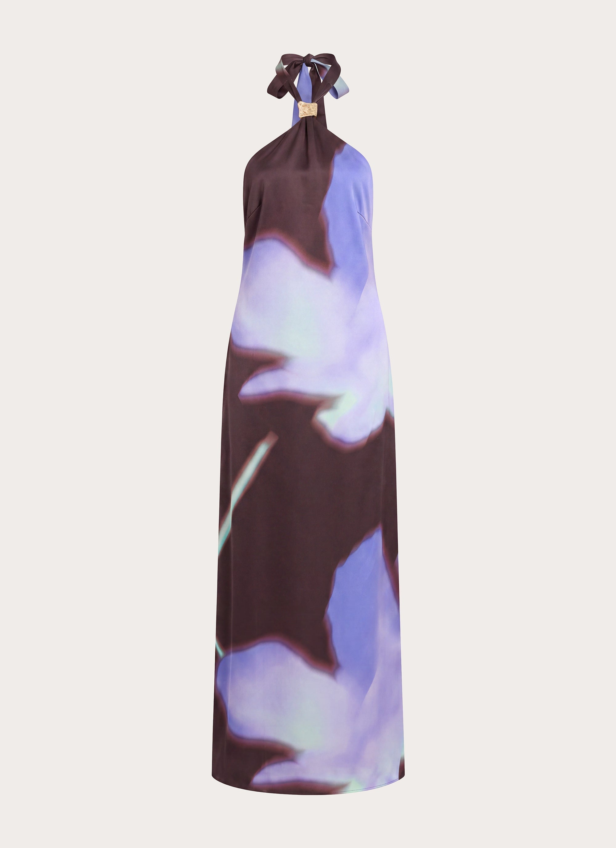 Luxia Printed Halter Maxi Dress