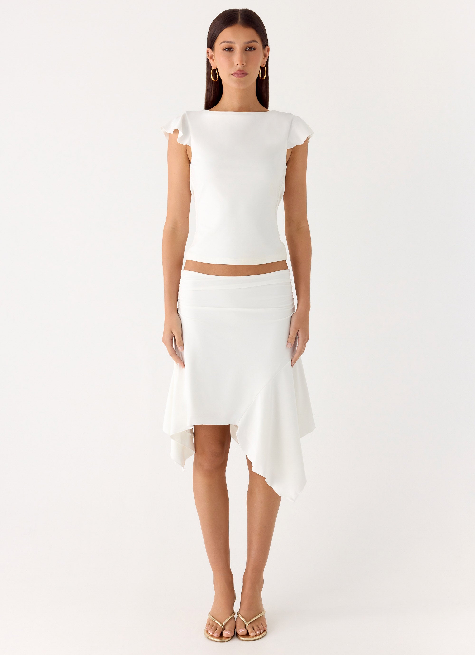 Maxina Asymmetrical Midi Skirt