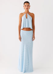 Mena Chiffon Spot Maxi Skirt