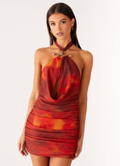 Midnight Ember Mini Dress