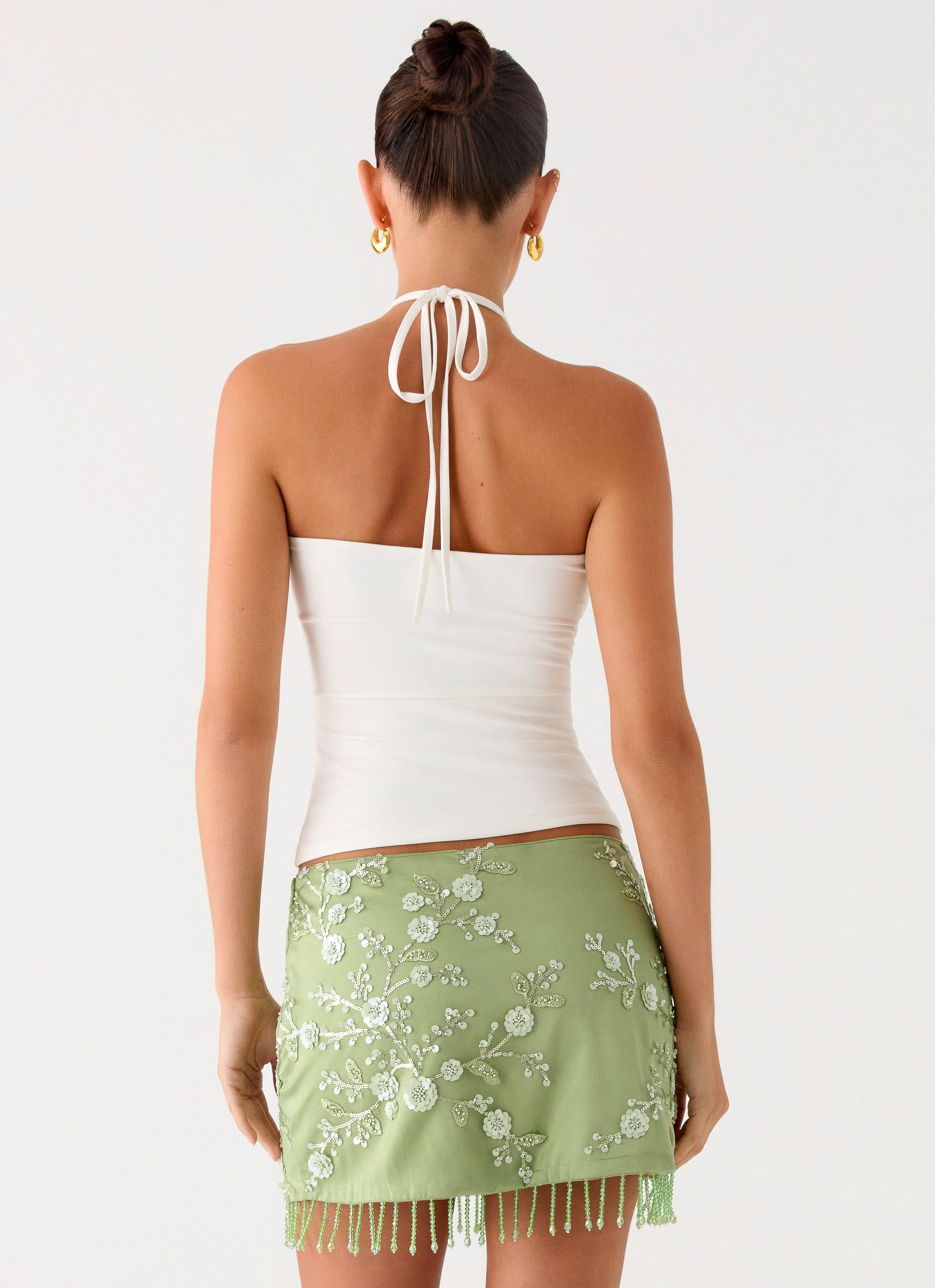 Midnight Tide Tie Side Mini Skirt