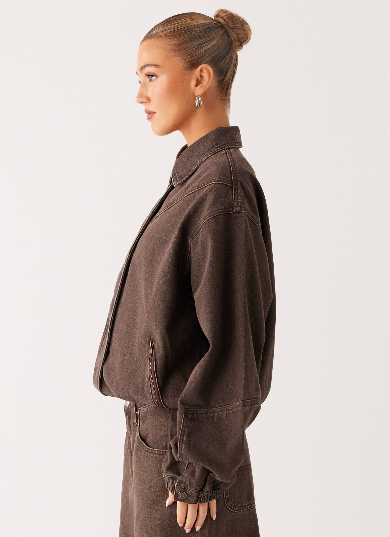 Midwest Washed Denim Bomber Jacket