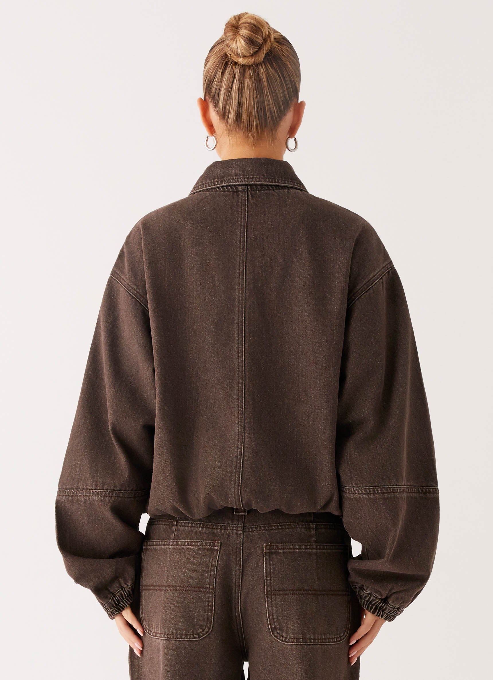 Midwest Washed Denim Bomber Jacket