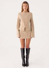 Milae Suede Micro Mini Skirt