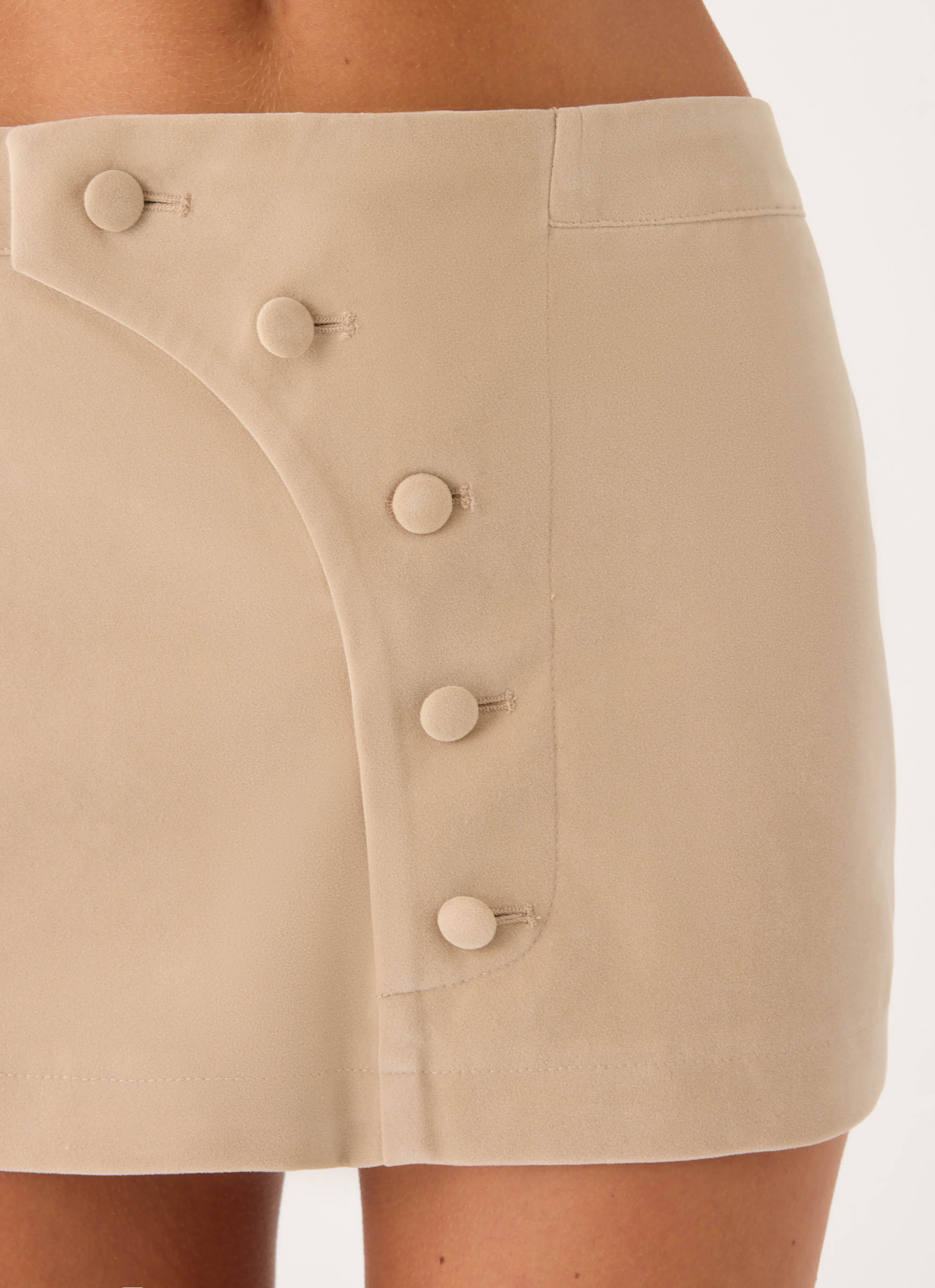 Milae Suede Micro Mini Skirt
