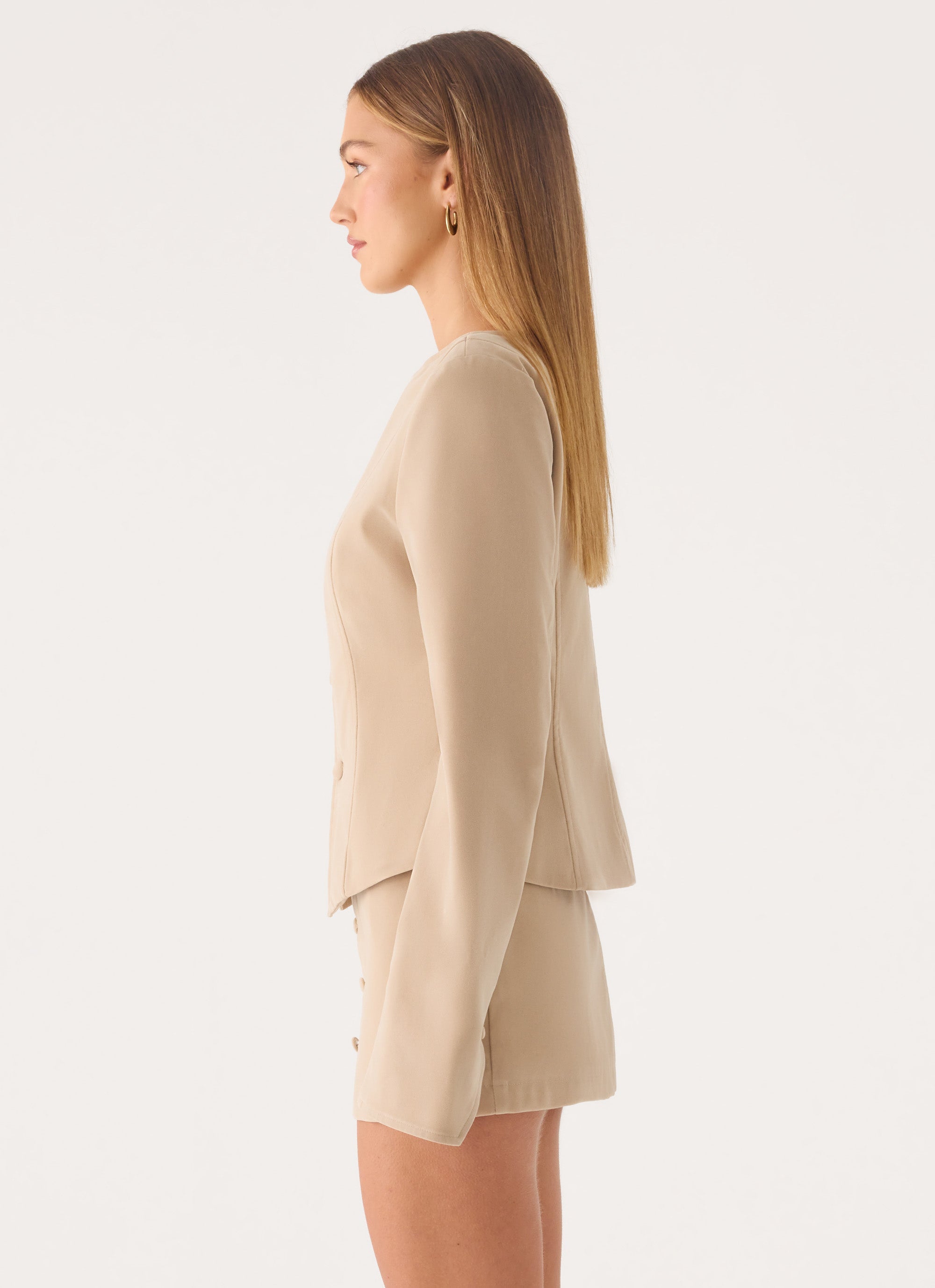 Milae Suede Asymmetrical Jacket