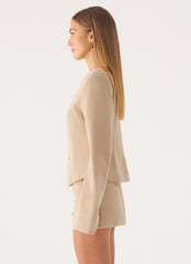 Milae Suede Asymmetrical Jacket