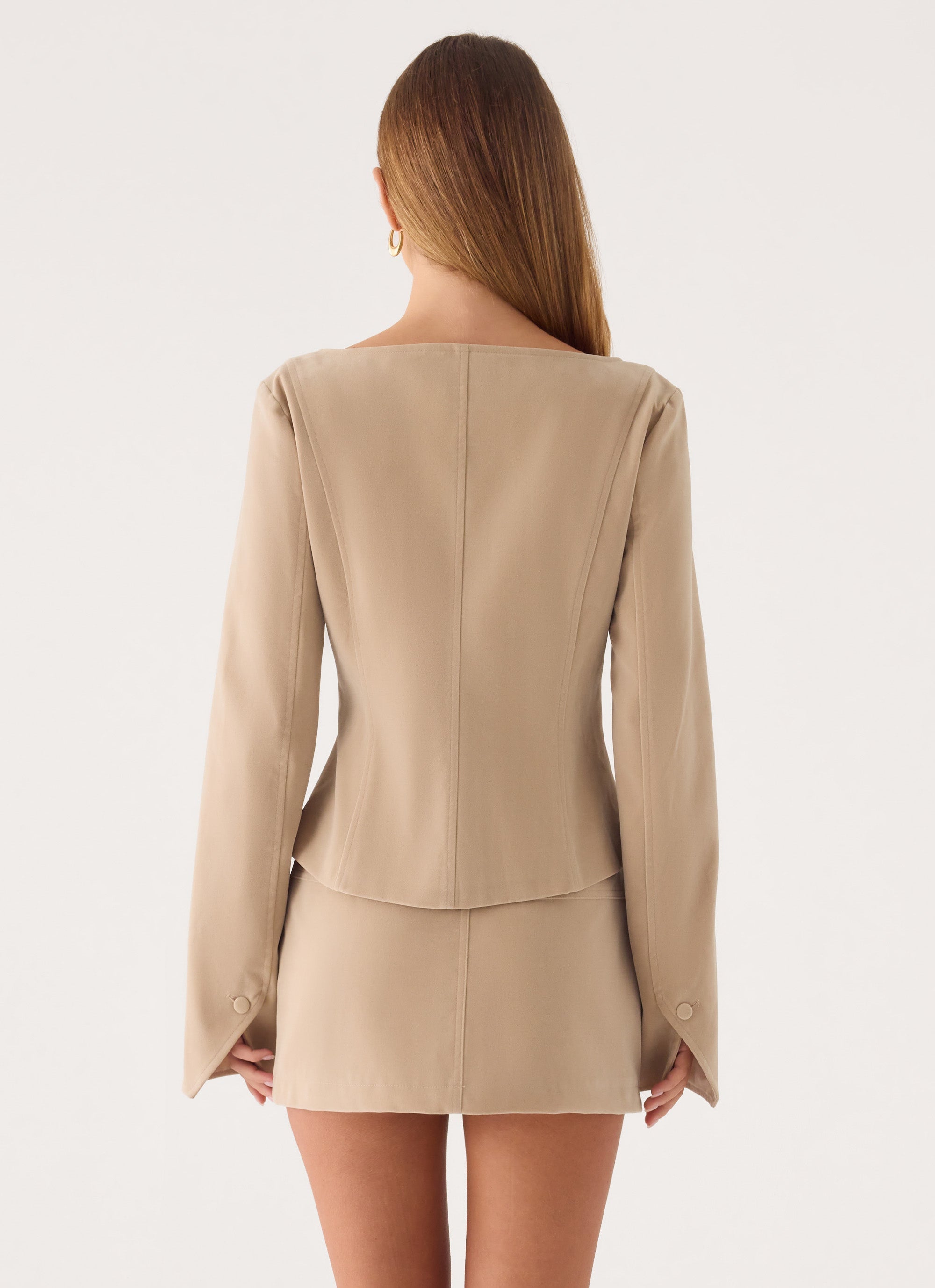 Milae Suede Asymmetrical Jacket