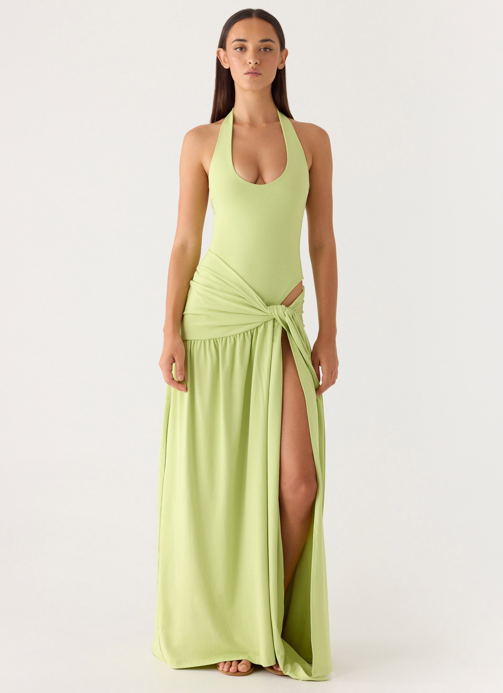 My Answer Bodysuit Maxi Dress