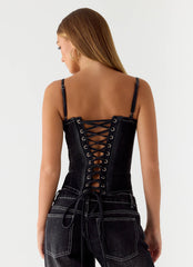 Nathan Denim Corset Top