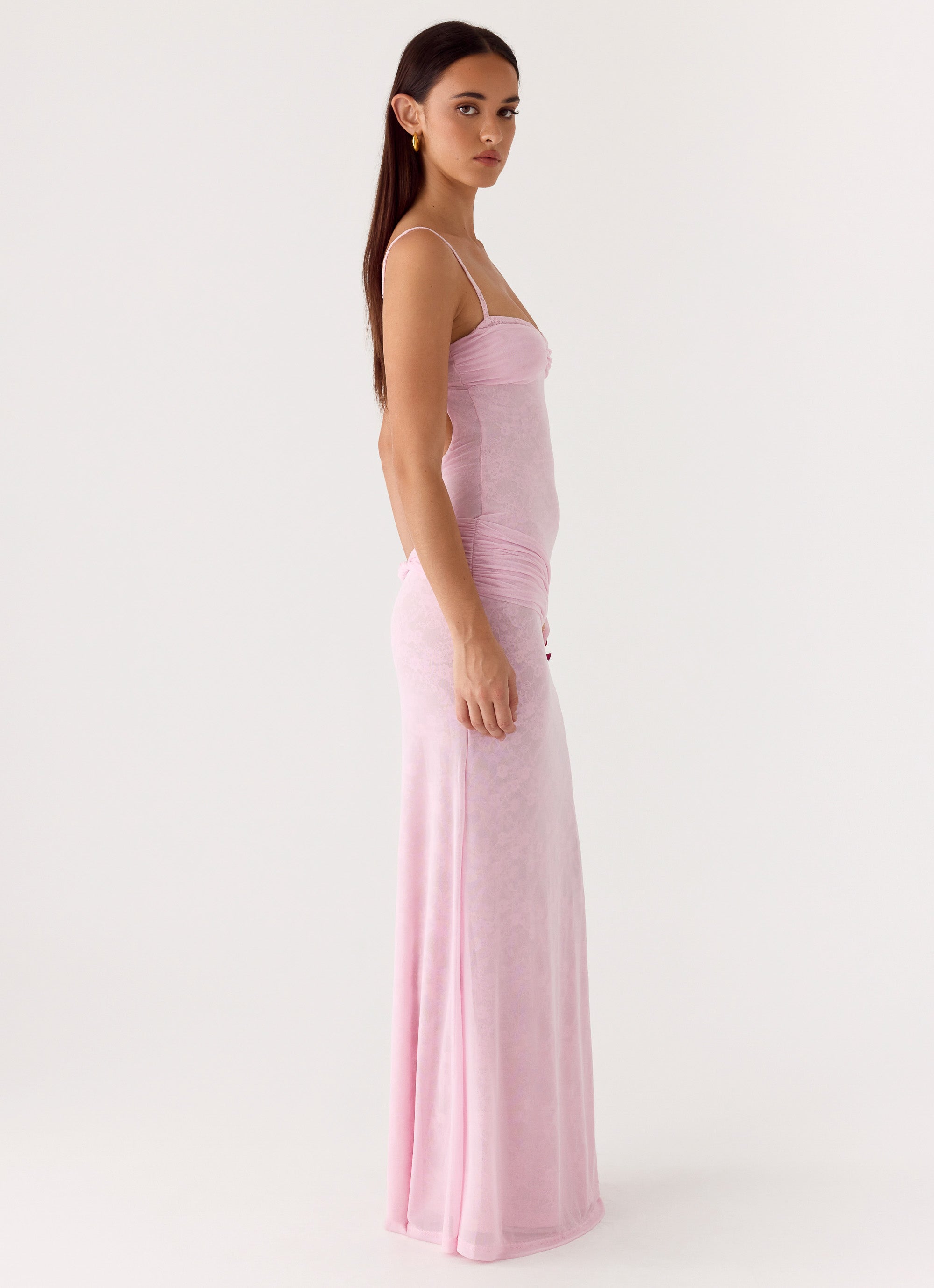 Natty Lace Mesh Maxi Dress