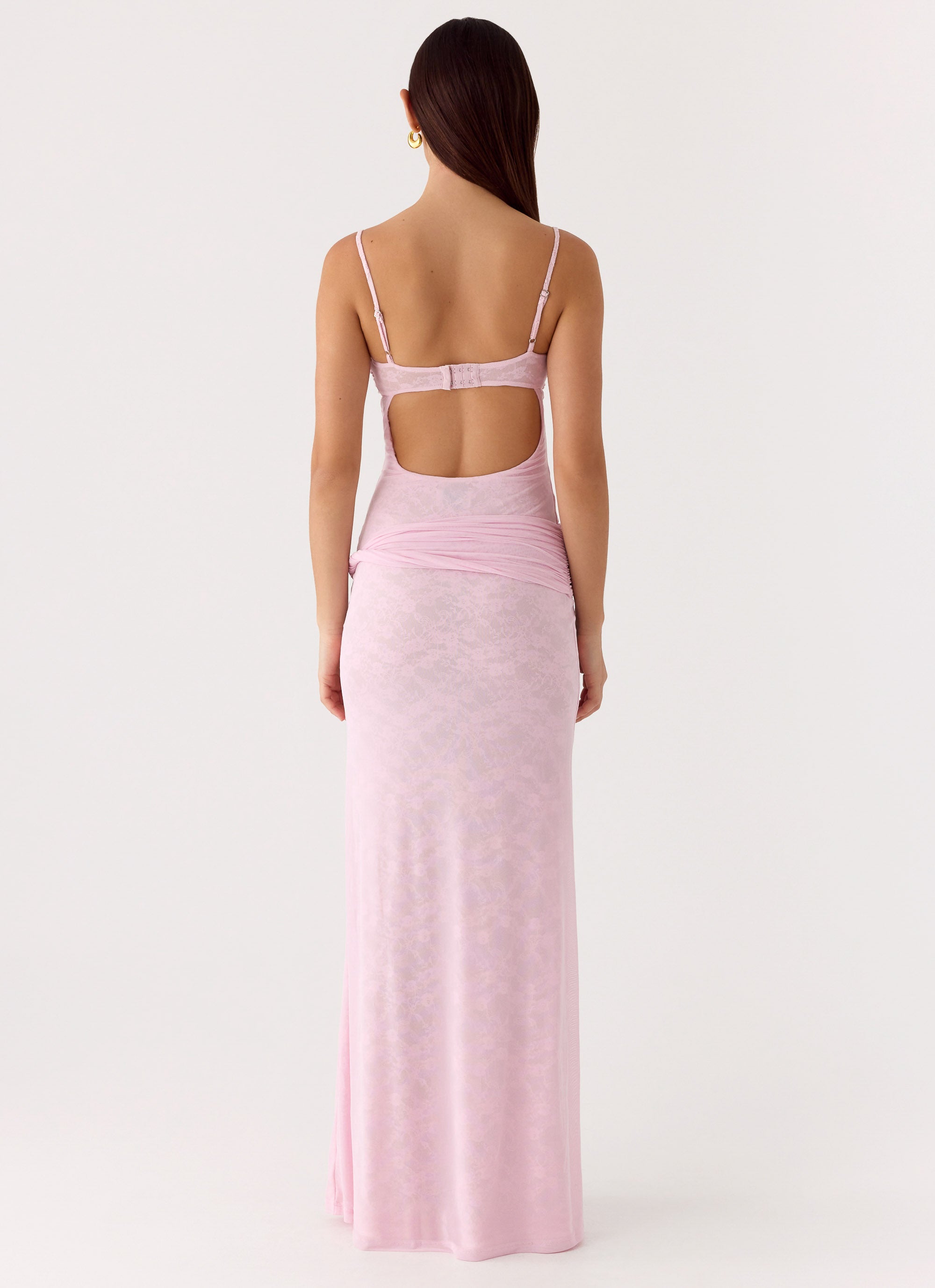 Natty Lace Mesh Maxi Dress