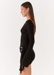 Niella Long Sleeve Wrap Mini Dress