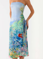 Niko Strapless Midi Dress