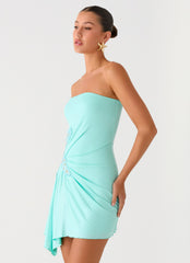 Ocean Dream Strapless Mini Dress