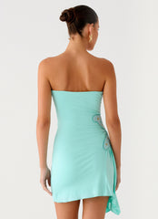 Ocean Dream Strapless Mini Dress