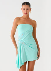 Ocean Dream Strapless Mini Dress