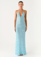 Ocean Views Sequin Maxi Dress