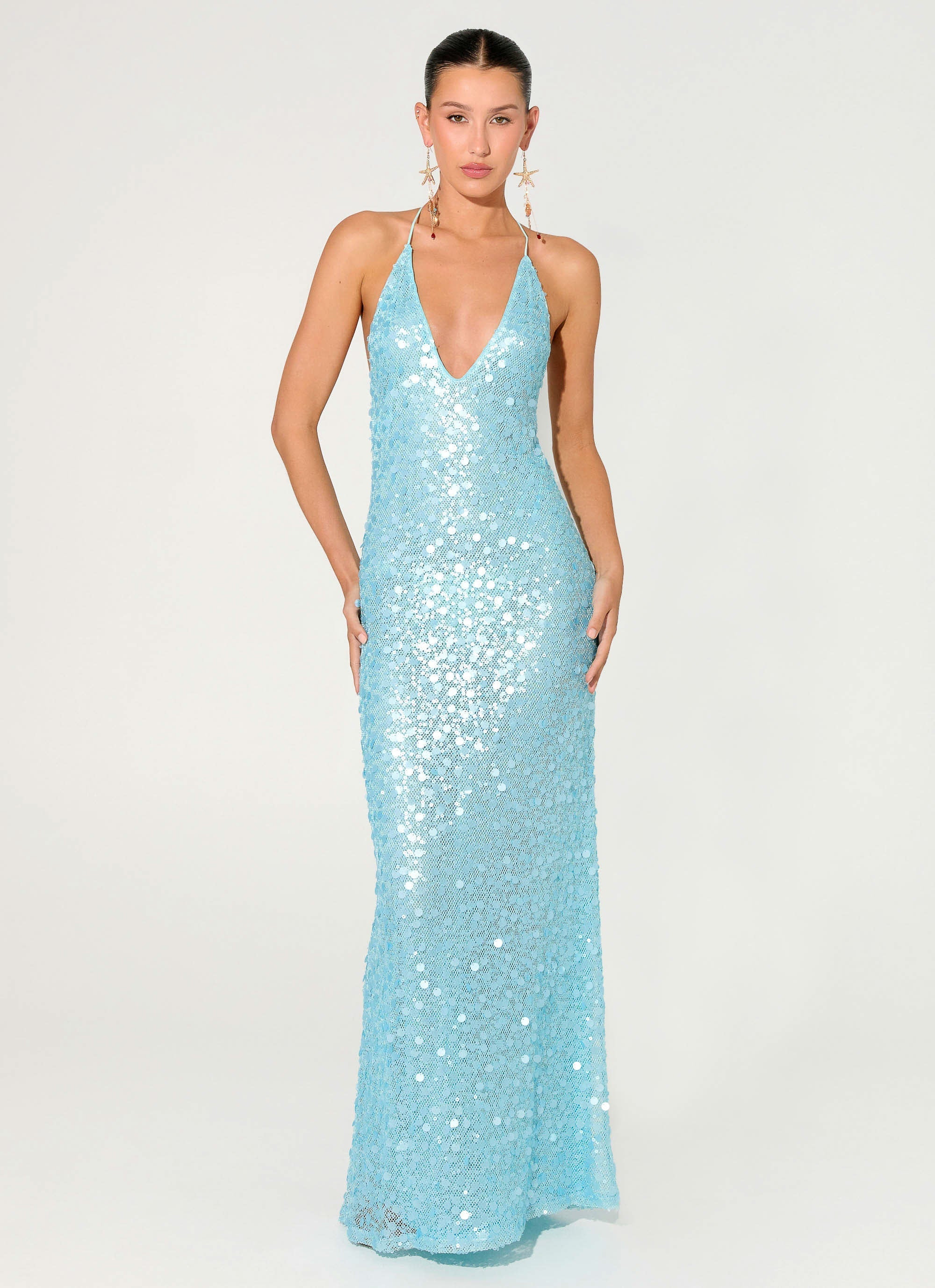 Ocean Views Sequin Maxi Dress