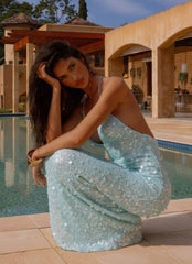 Ocean Views Sequin Maxi Dress