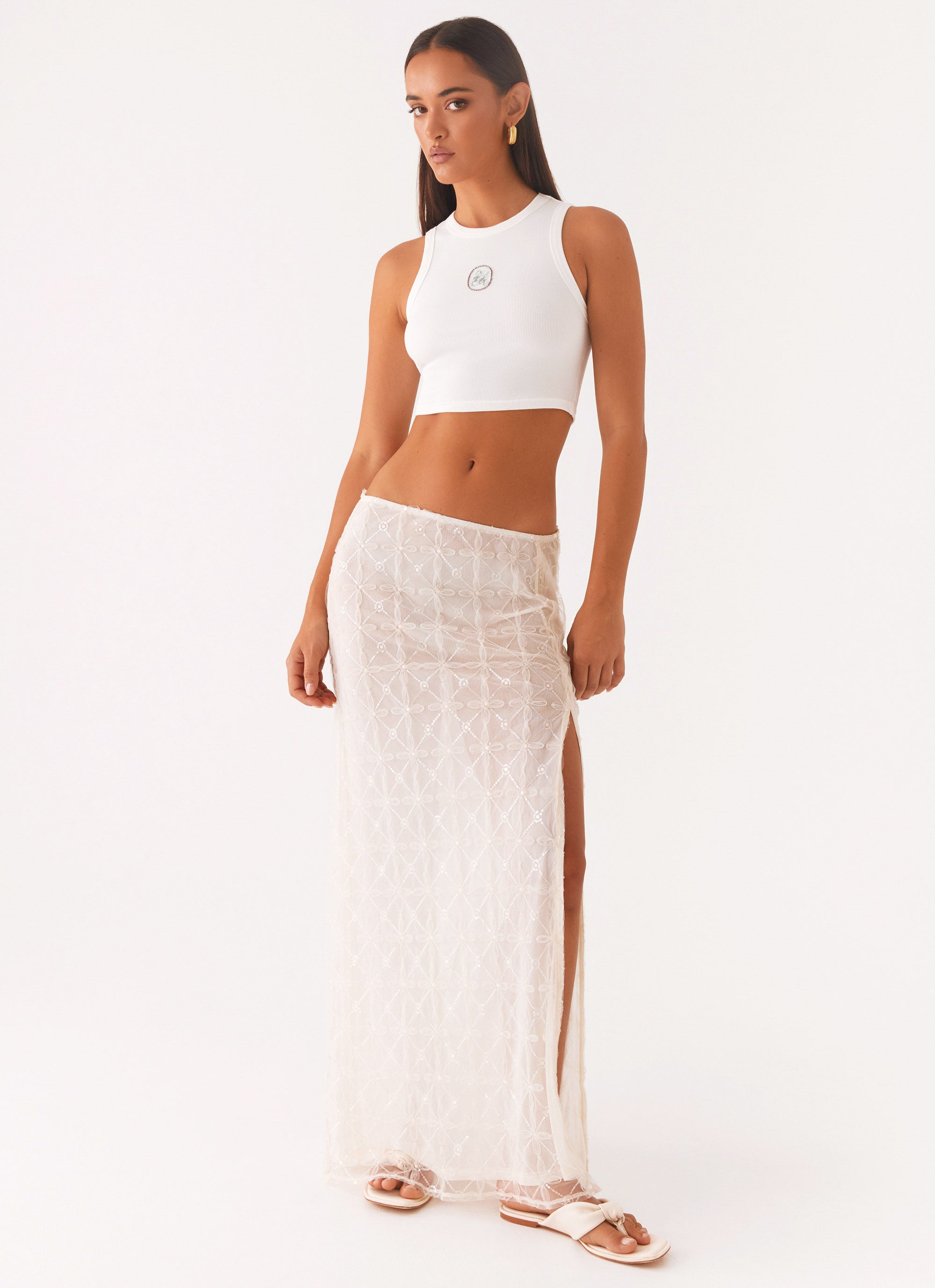 Opal Sequin Maxi Skirt