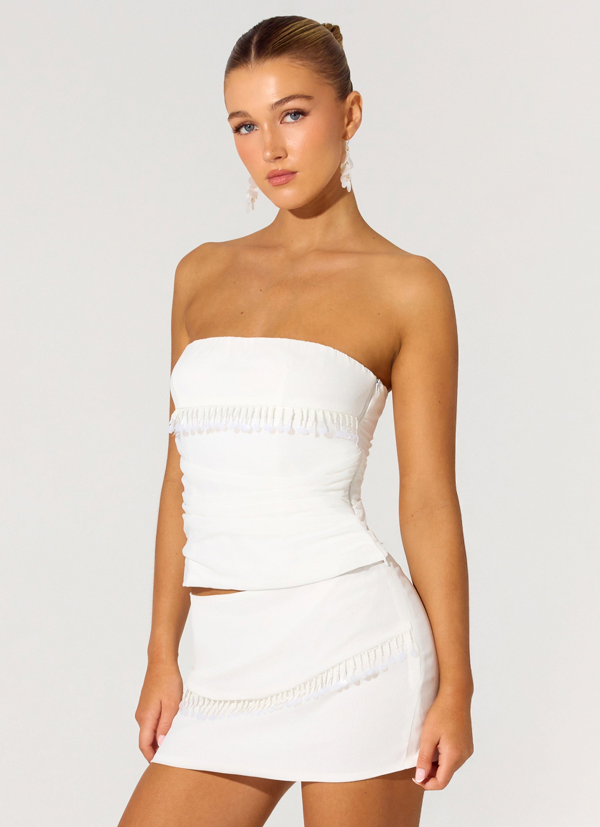 Perfect Celebrity Beaded Mini Skirt