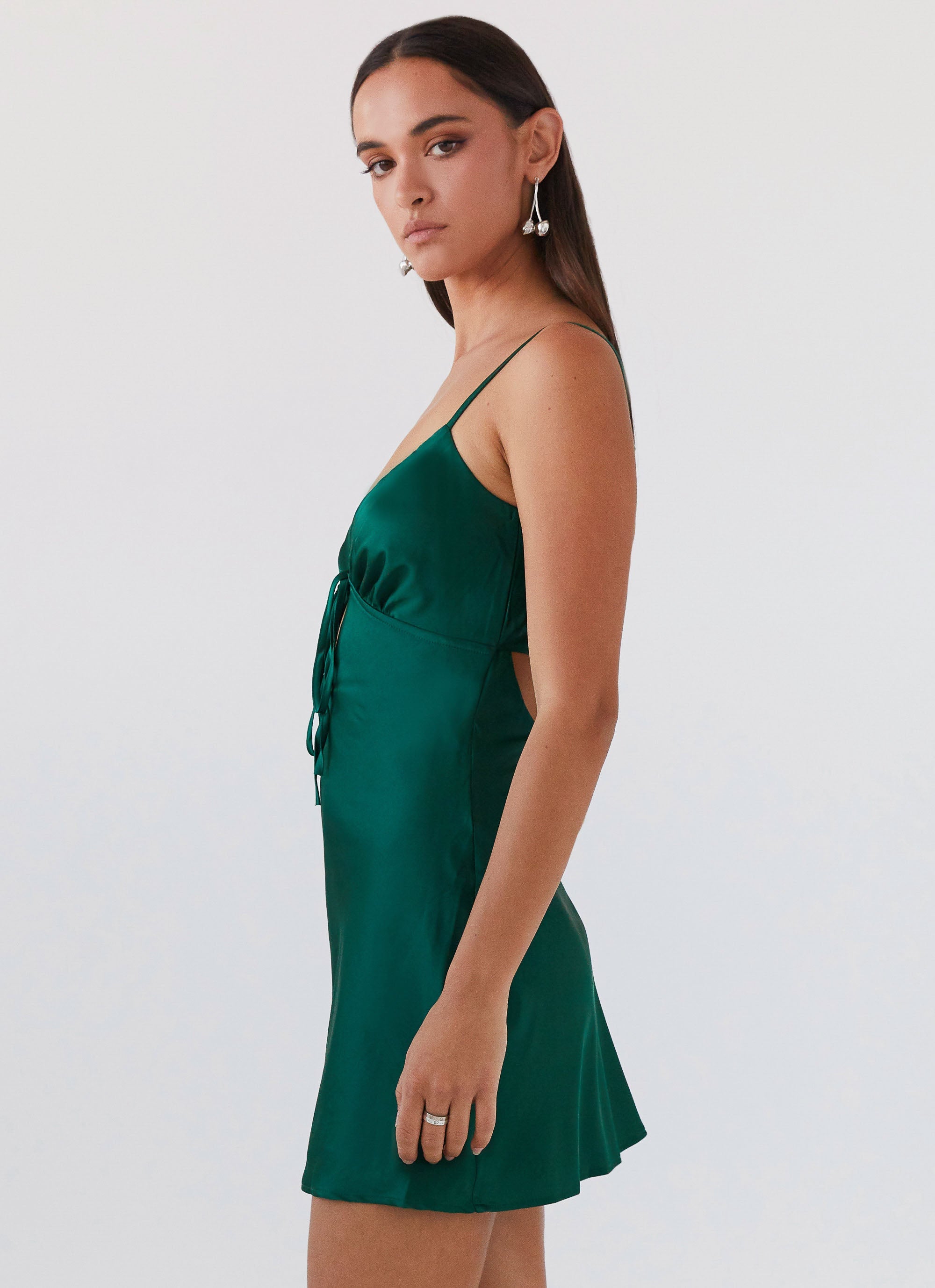 Flora Satin Mini Dress