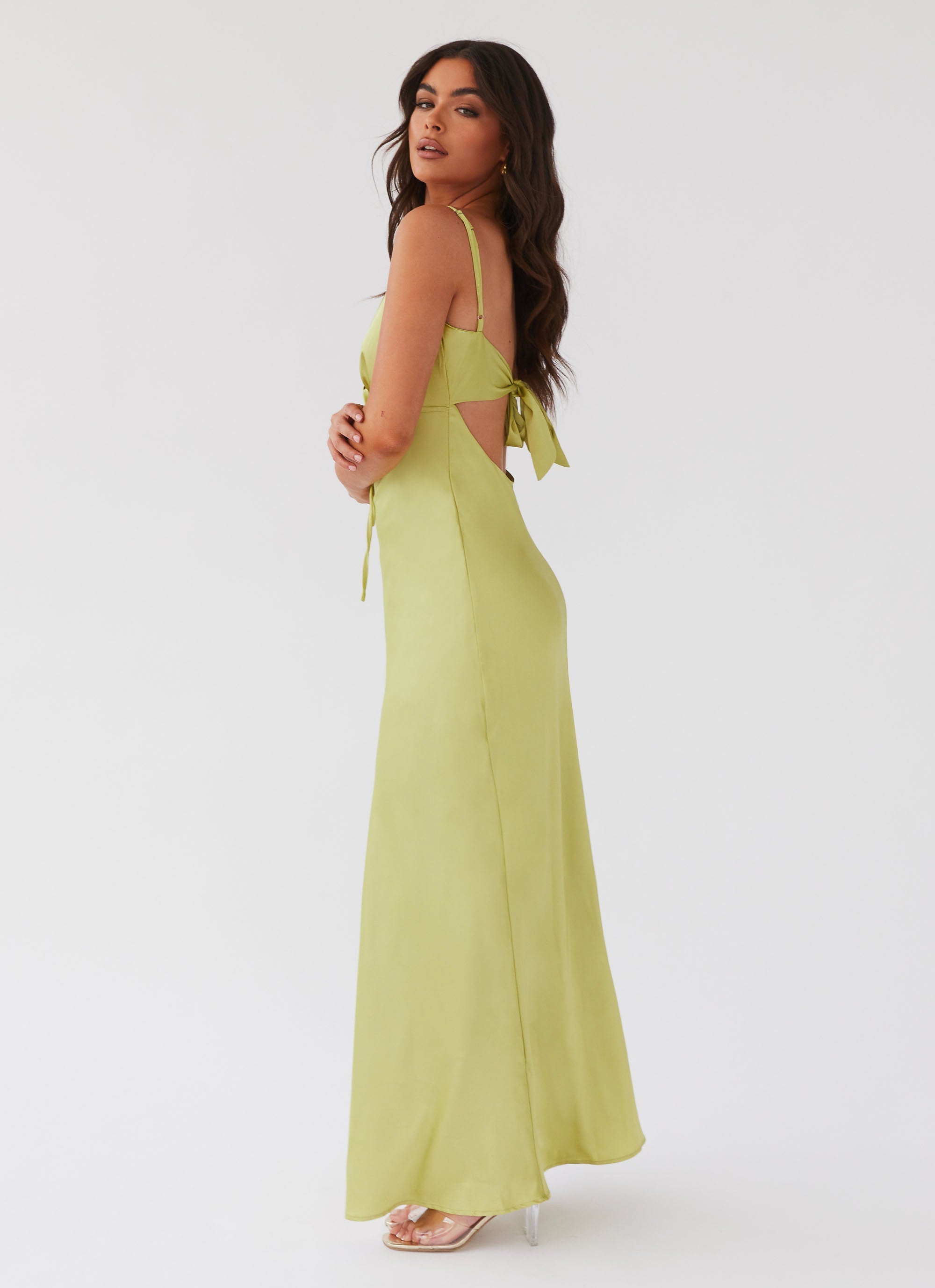 Flora Satin Maxi Dress