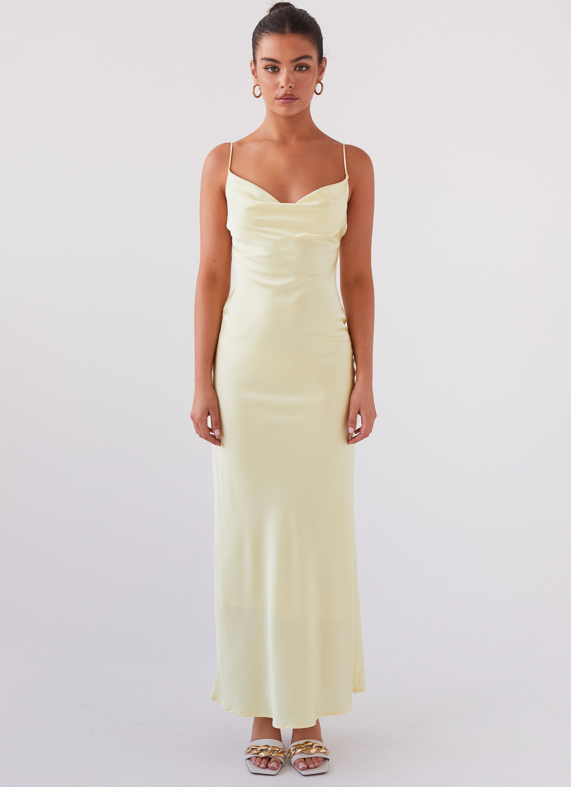 Joanna Satin Maxi Dress