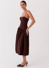 Yvette Corset Midi Dress