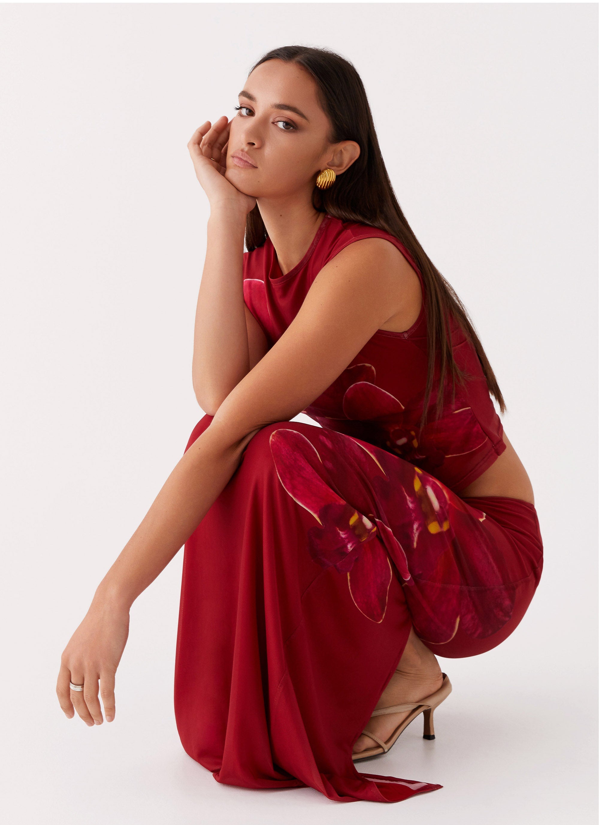 Waiting For Dawn Mesh Maxi Skirt