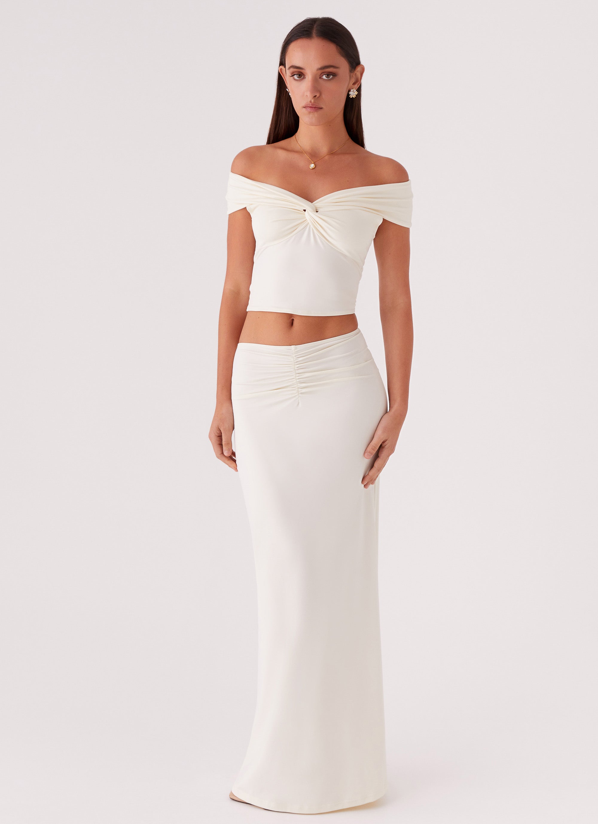 Trixie Twist Off Shoulder Top