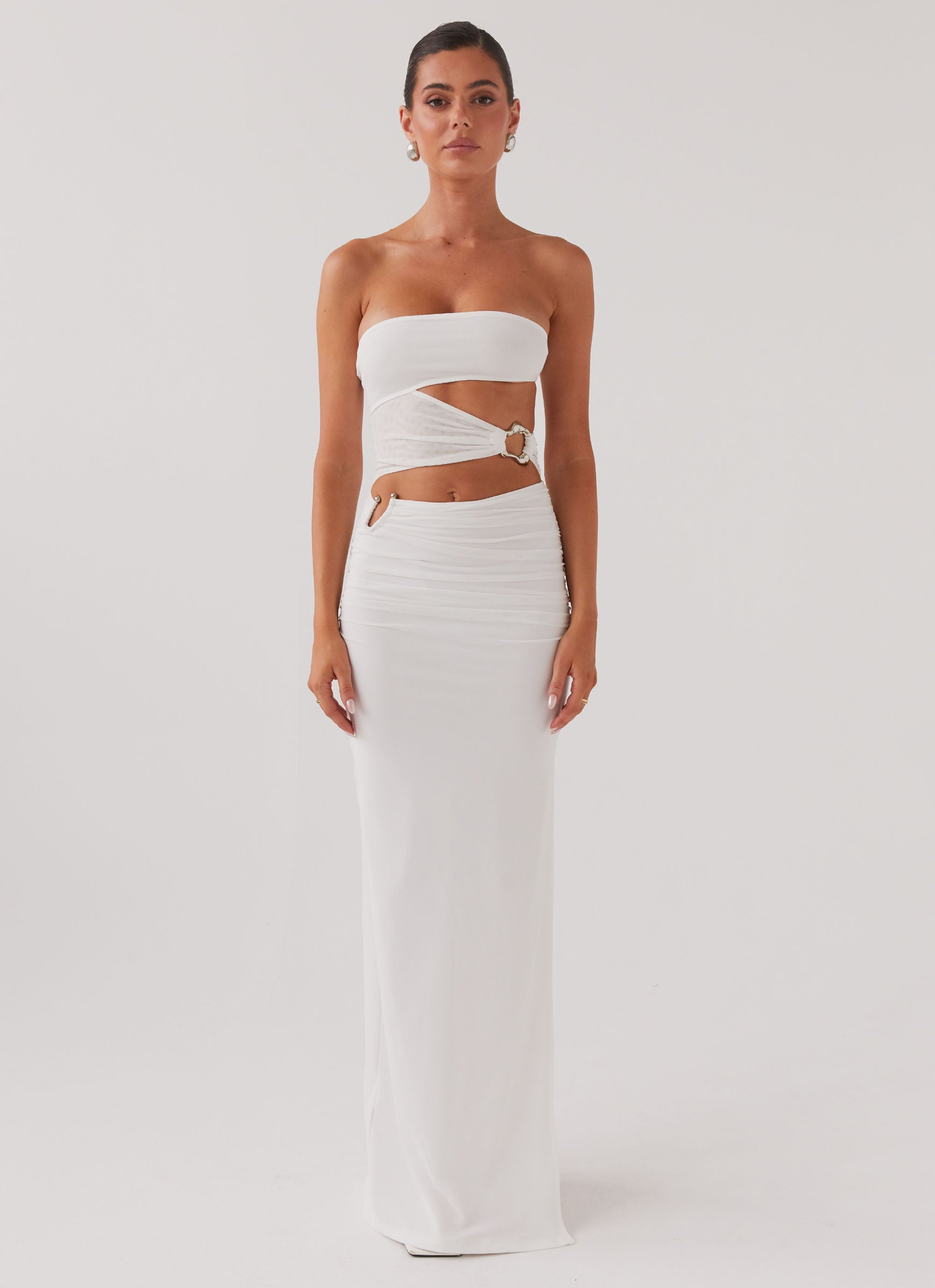 Into Pieces Mesh Maxi Dress