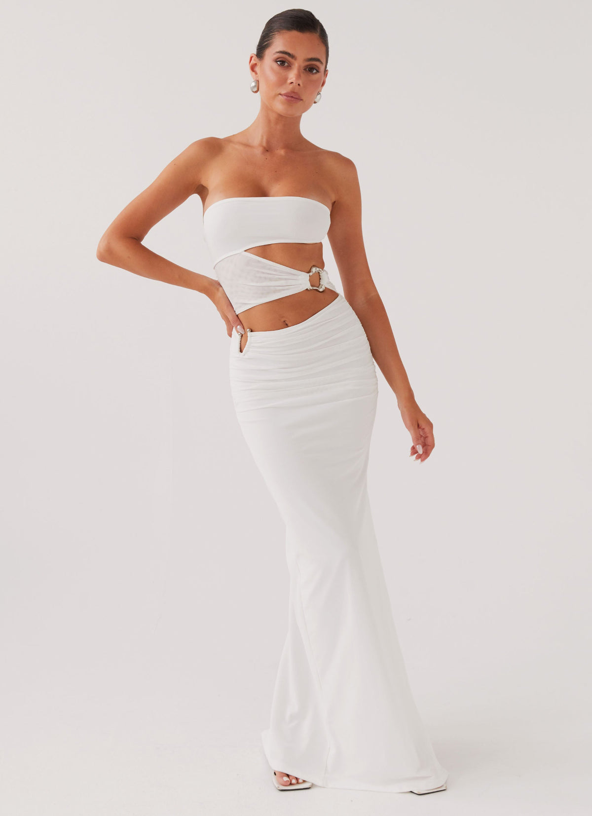Into Pieces Mesh Maxi Dress