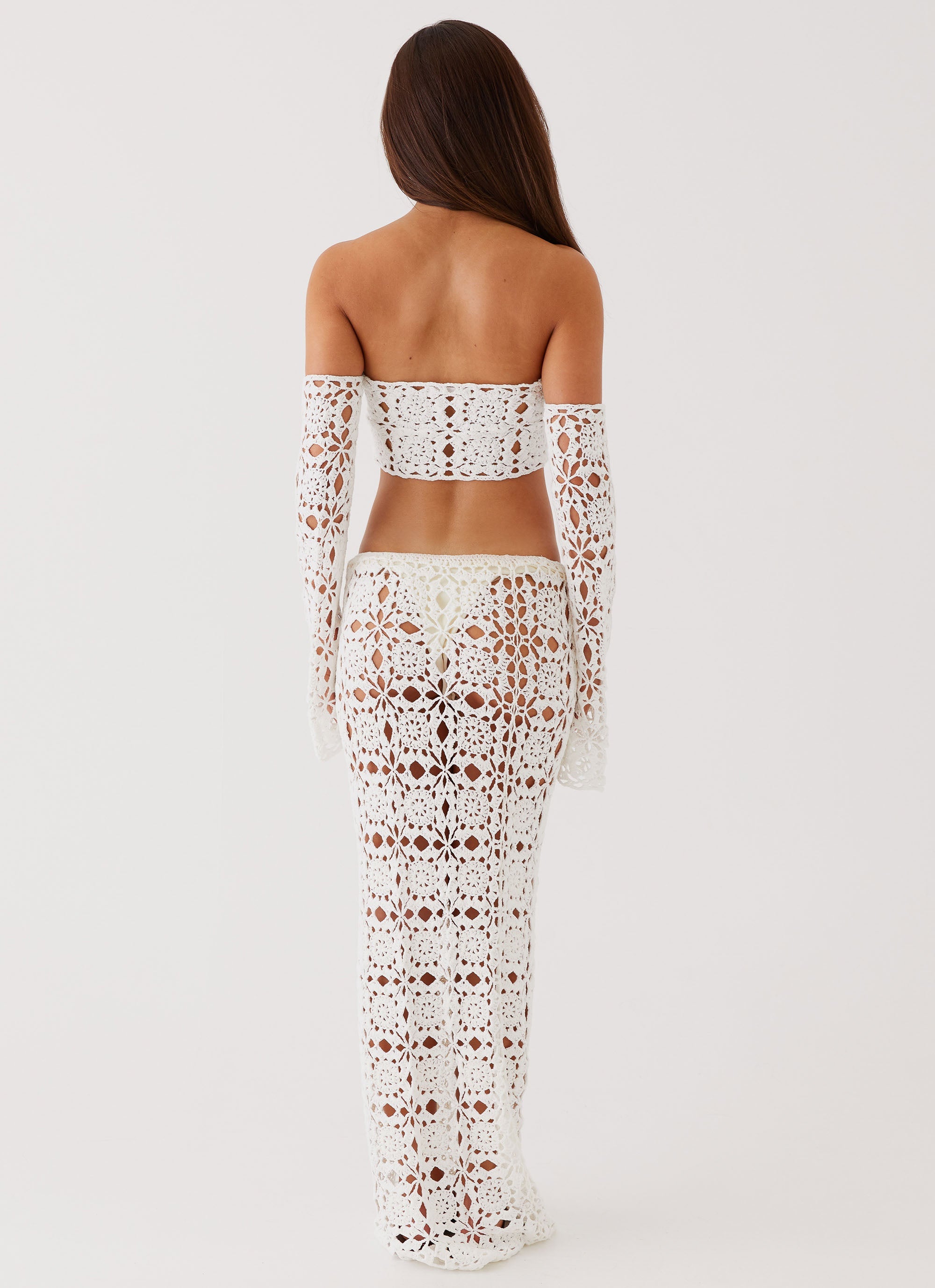Sorrentino Crochet Long Sleeve Top