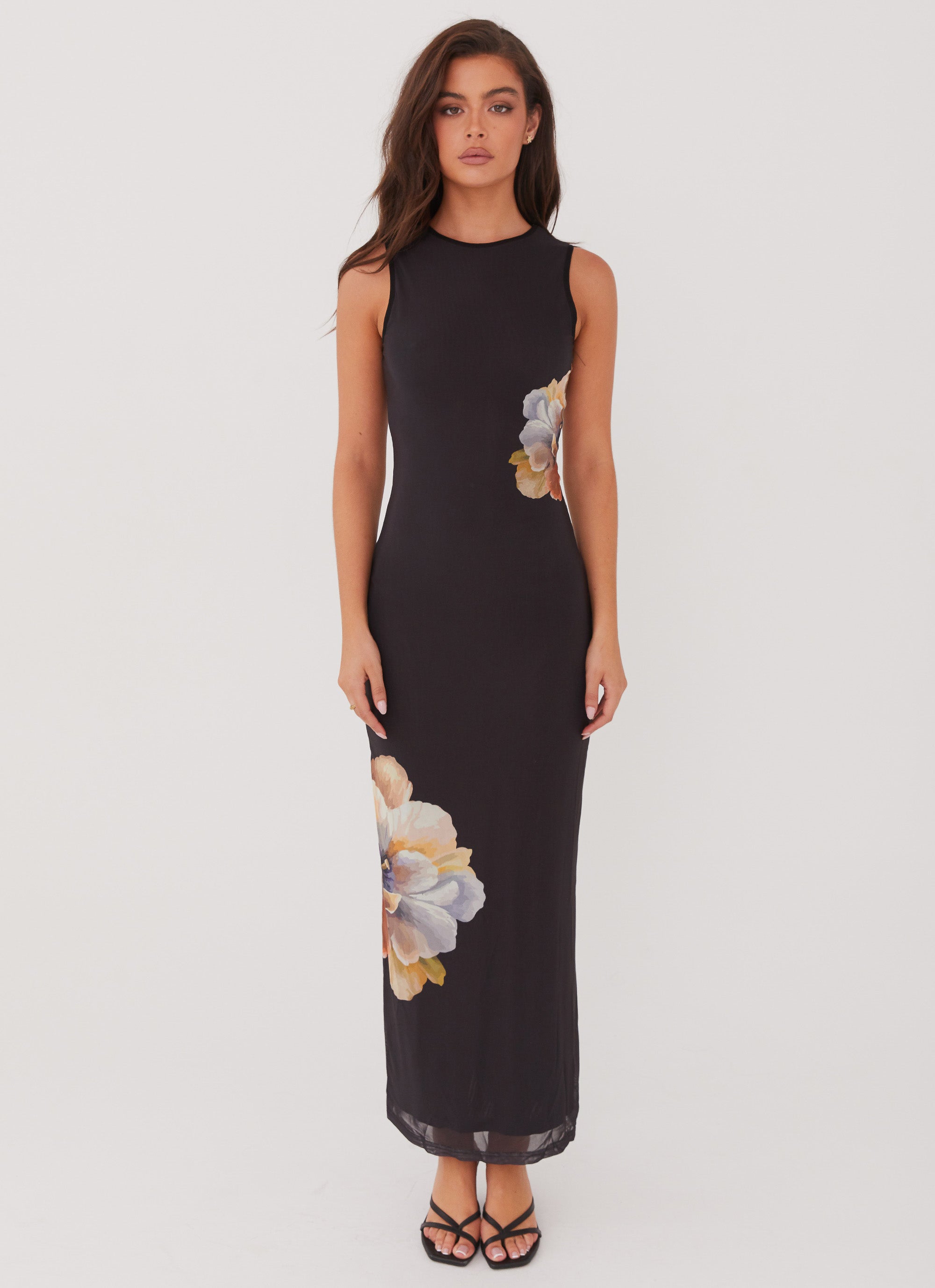 Side Effects Mesh Maxi Dress