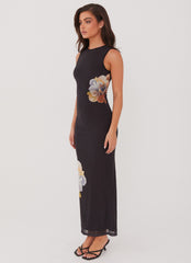 Side Effects Mesh Maxi Dress