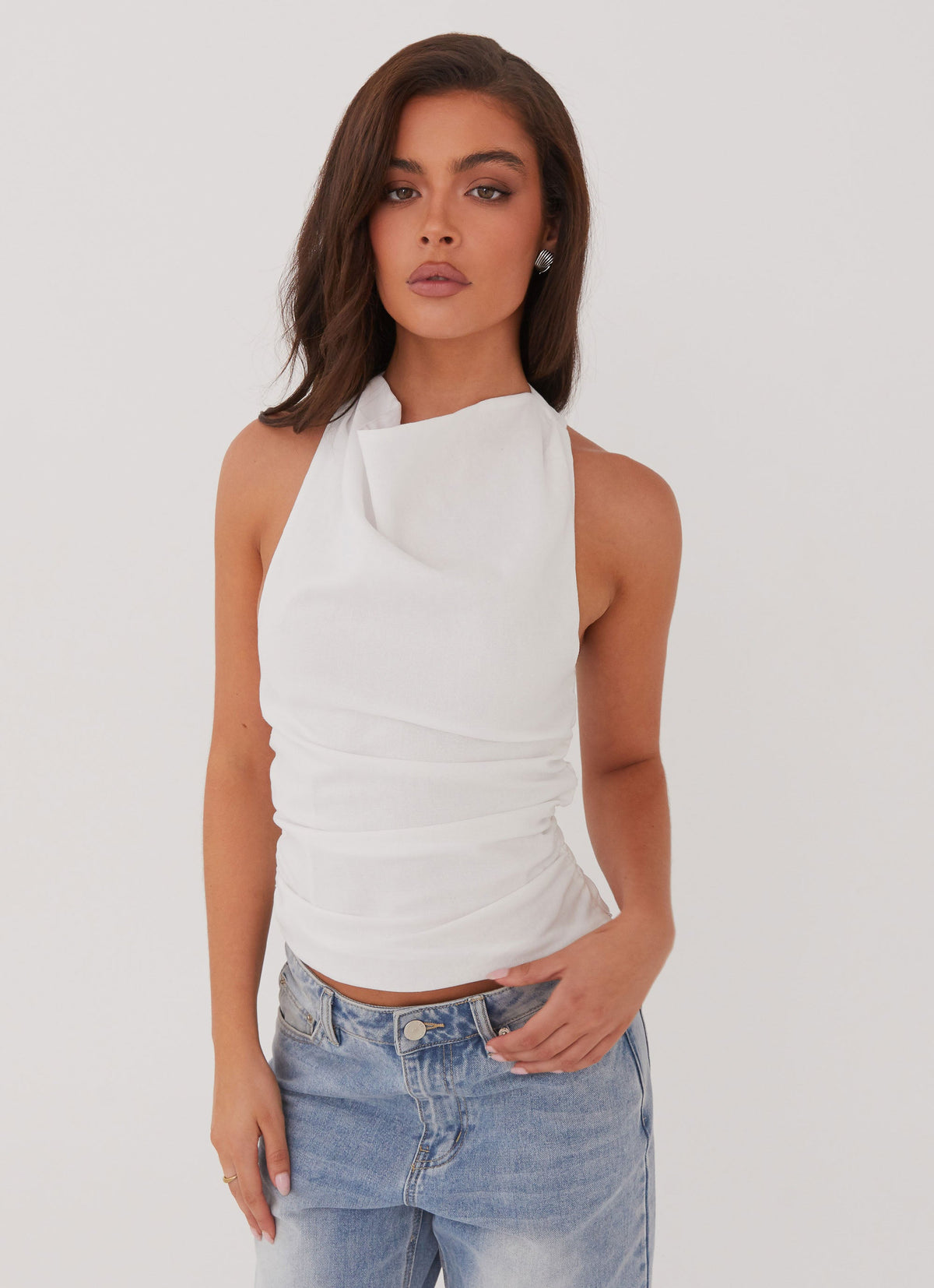 Cloud Whisper Linen Top