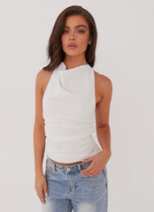 Cloud Whisper Linen Top