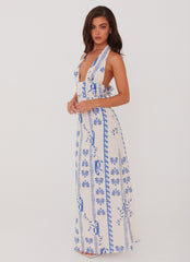 Sky Linen Maxi Dress